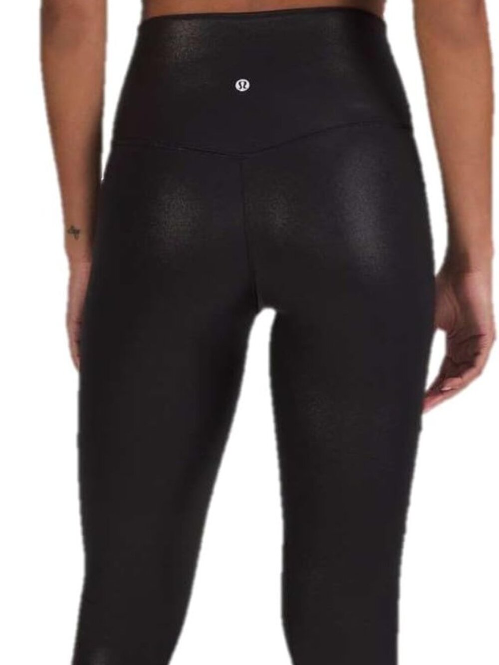 Black Lululemon Align High Rise 28" Shine
